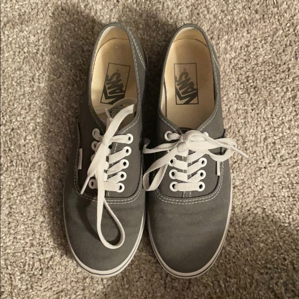 Grey lace up vans
